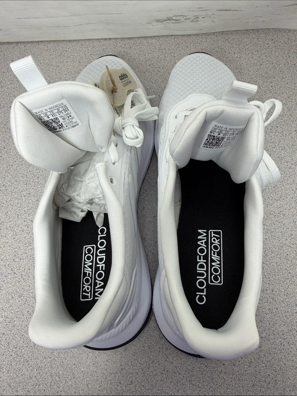 adidas White Mesh Athletic Running Sneakers